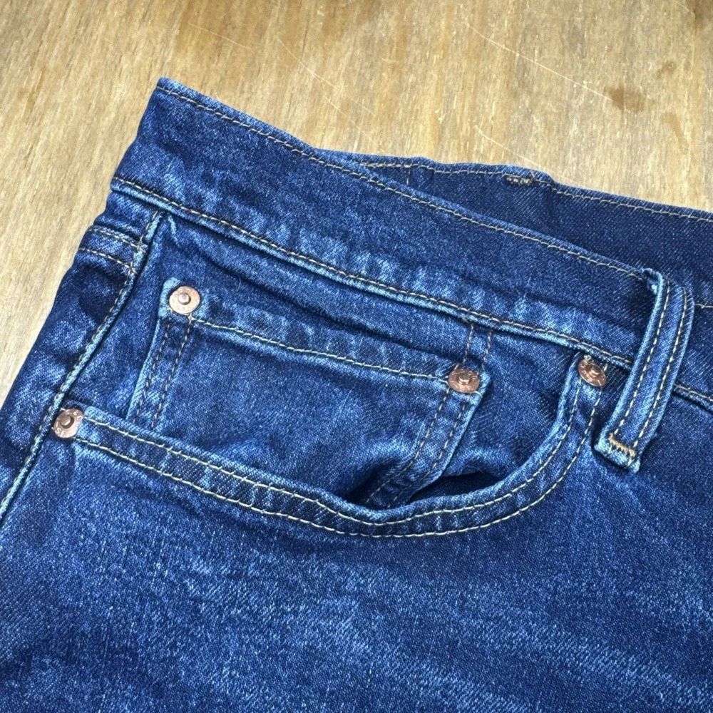 Levi's 502 Regular Fit Tapered Leg Denim Blue Jeans Mens 44x36  34